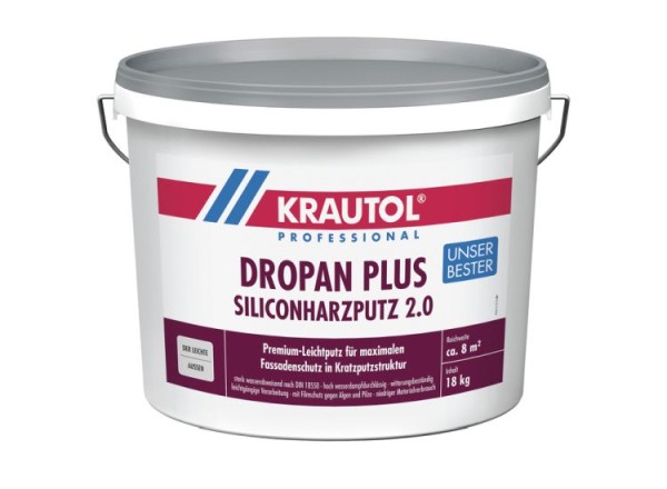 KRAUTOL Silikonharzputz Dropan Plus K2.0 ws 18kg