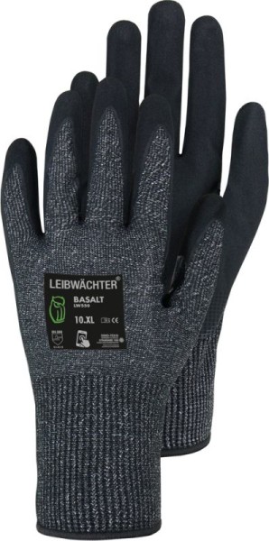 Leibwächter Handschuhe LW Nitril verst. Basalt