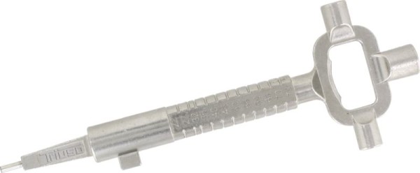 TRIUSO Bauschlüssel universal 4-Kant/6-kant 3mm