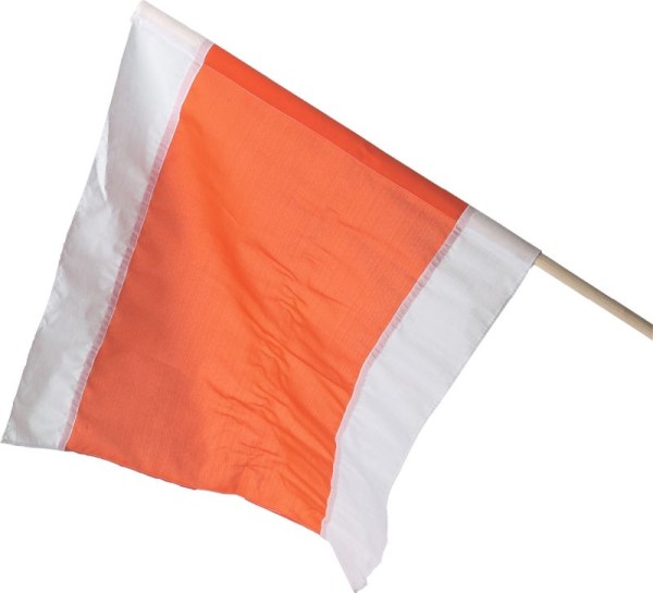 TRIUSO Signalfahne Warnflagge mit Flaggenstock