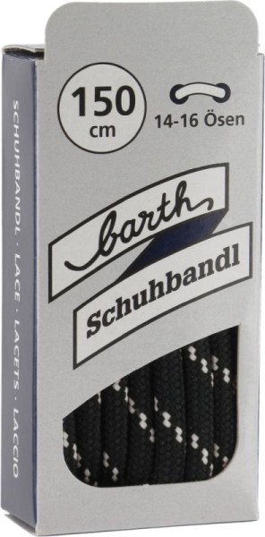 Barth Schnürsenkel schwarz/weiß rund