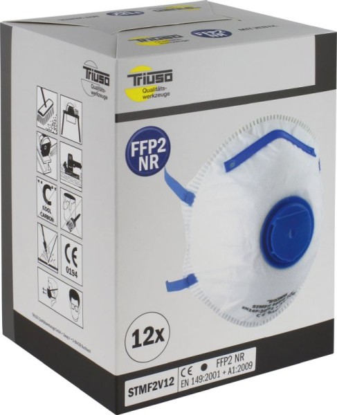 TRIUSO Schutzmasken FFP2 + Ventil (12 Stück)