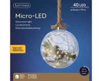 Lumineo Micro LED Kugel/Seil weiß